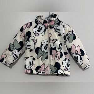 H&M Minnie Mouse Hooded Jacket with Cream Lining, Size 18 Months